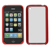 mobilize iphone 3g(s) transparant rubber case red